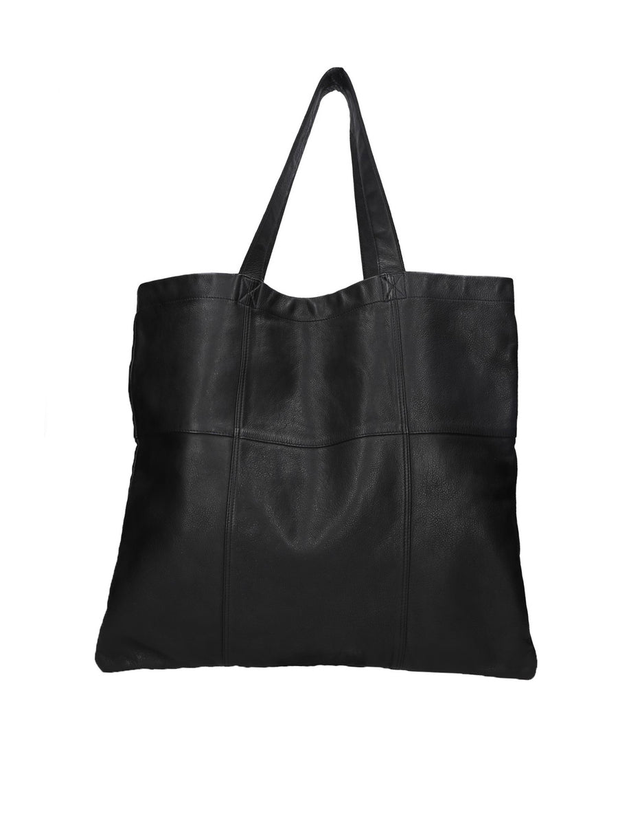 Black Leather Tote Bag - Elena Iachi Shop - – Elena Iachi Shoes