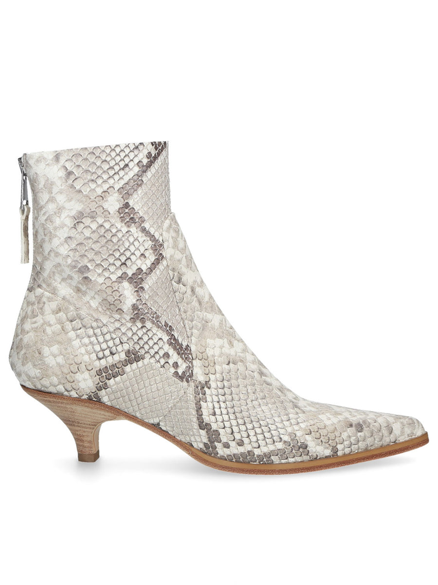 Leather ankle boot Snake Print E4171 - Elena Iachi Shop - – Elena