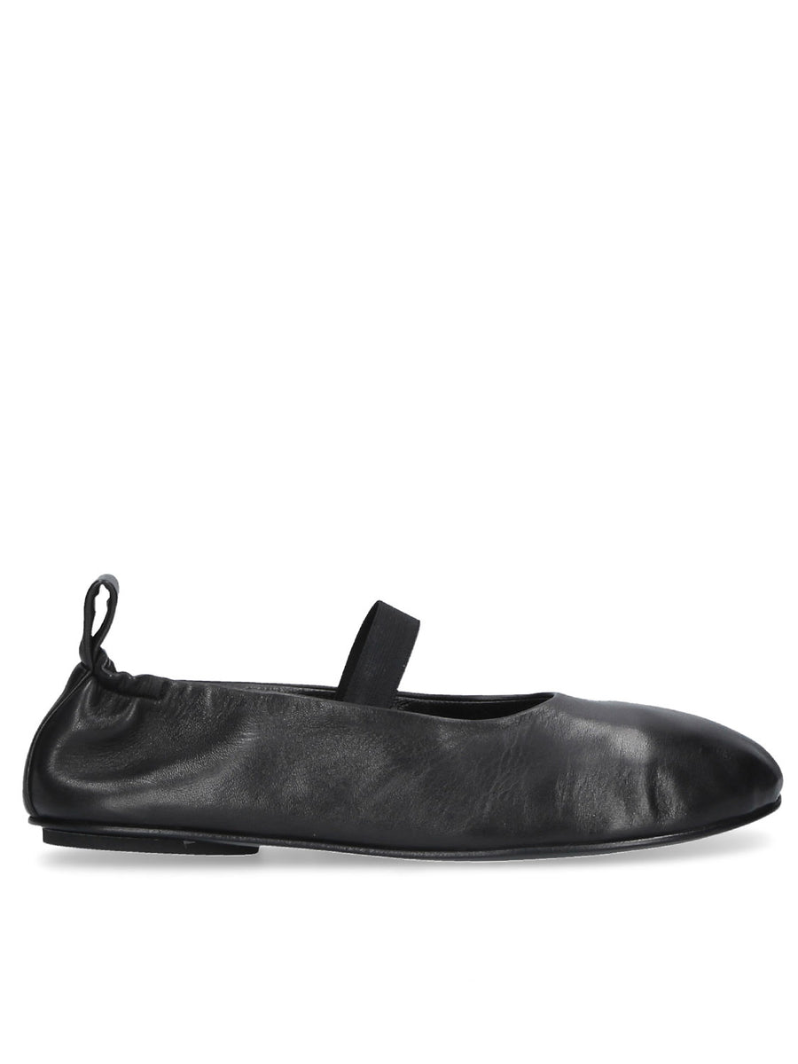 Black Leather Ballerina E4187 - Elena Iachi Shop - – Elena Iachi Shoes