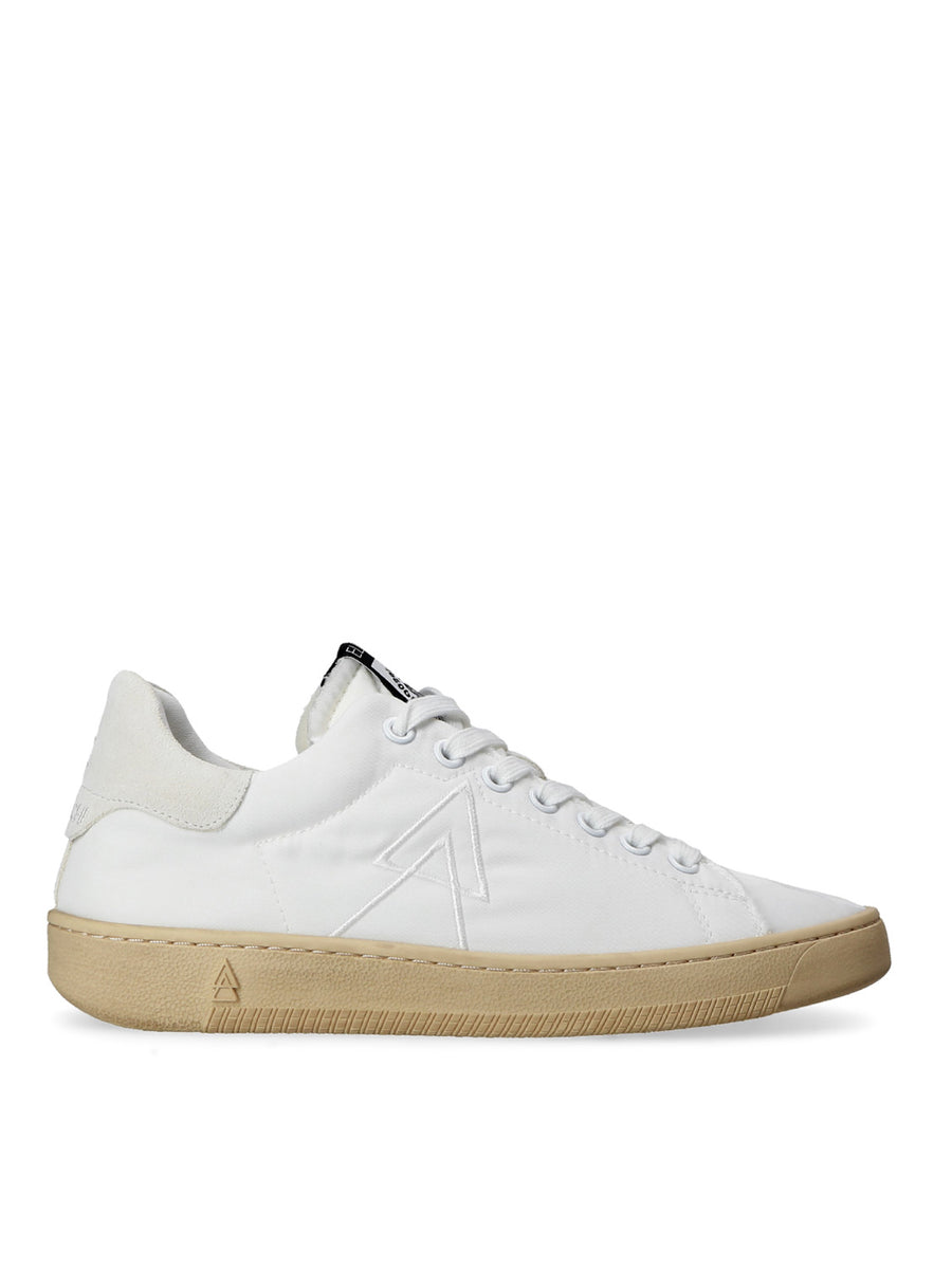 スニーカー Elena Iachi Bianca E Beige Dipinta A Mano Sneakers Leather and fabric hand-painted sneaker with high rubber