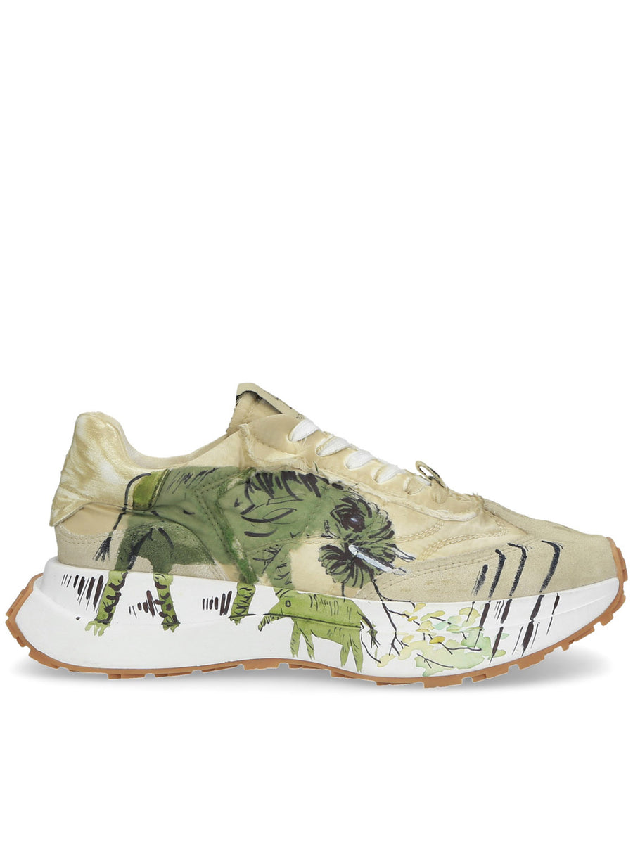 スニーカー Elena Iachi Bianca E Beige Dipinta A Mano Sneakers Elena Iachi Bianca E Beige Dipinta A Mano | THE LIST