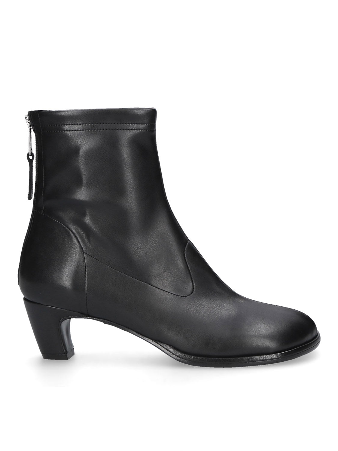 Black Leather Ankle boot E4455 - Elena Iachi – Elena Iachi Shoes