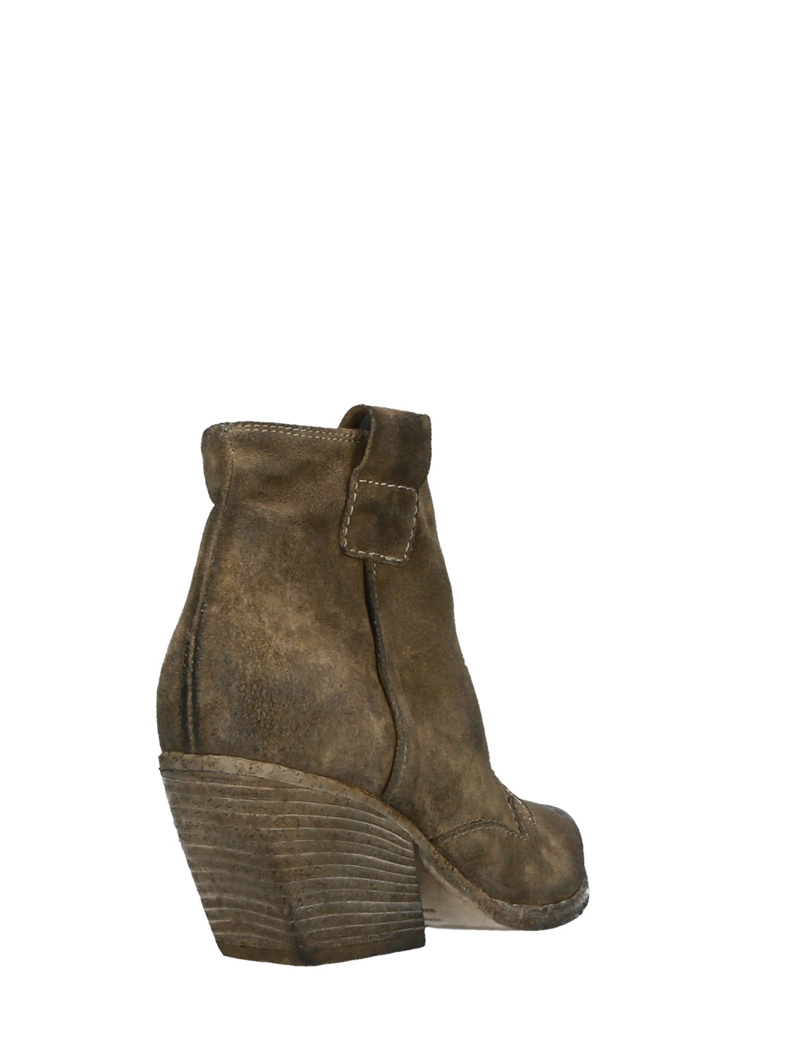 Vintage Leather Ankle Boots Sand 70mm heel E2004 Elena Iachi