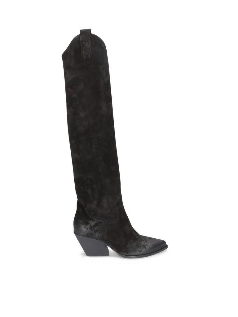 Stivale Cuissard Alto Pelle Nero