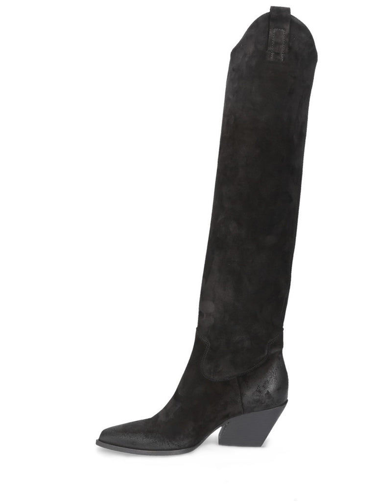 Stivale Cuissard Alto Pelle Nero