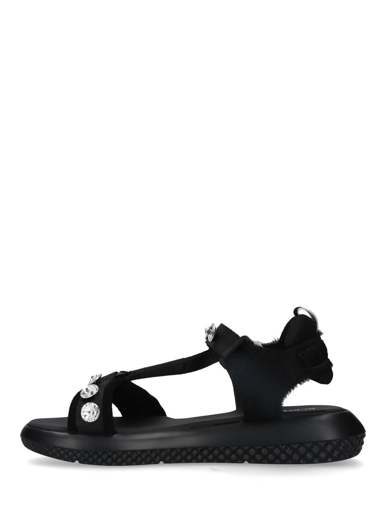 Sandalo in cavallino nero