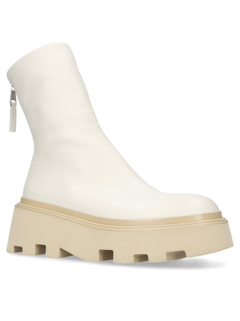 Tronchetto bianco con zip posteriore