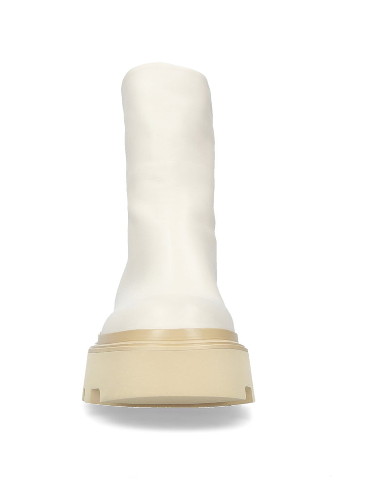 Tronchetto bianco con zip posteriore
