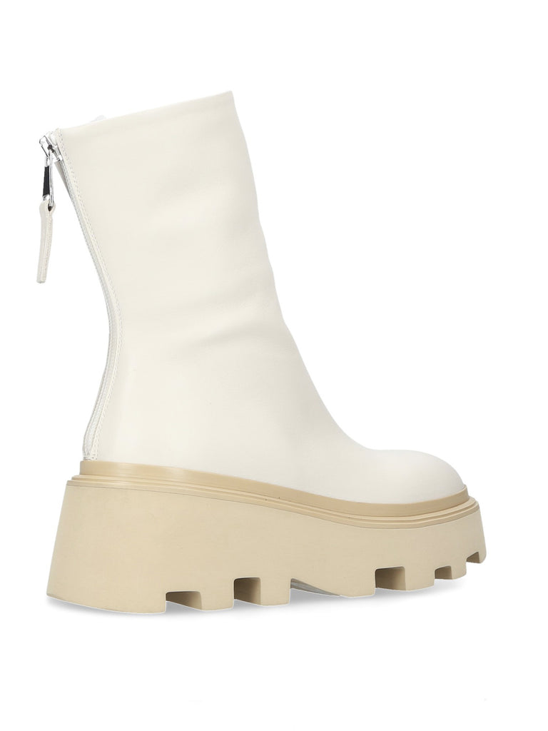 Tronchetto bianco con zip posteriore